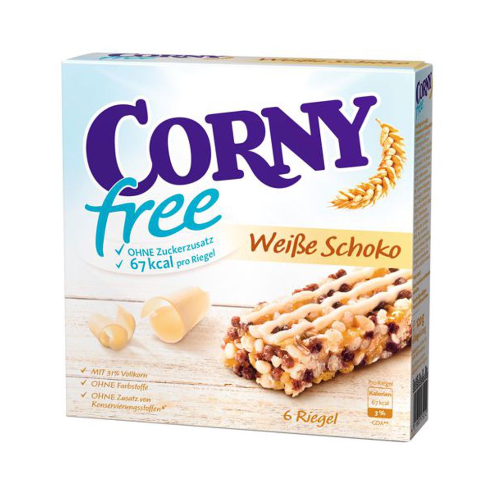 Corny Free White Choco 120g 4011800575212