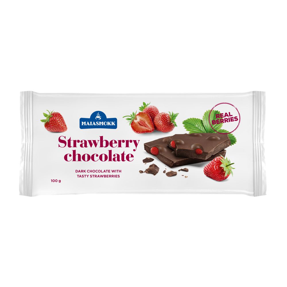 Dark chocolate with strawberry 100g 4742267006987