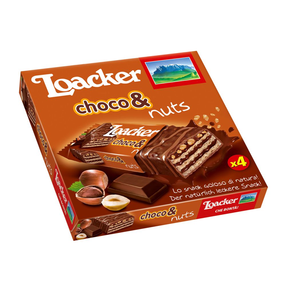 Loacker Choco Nuts 4 pack 104g 8000380151493