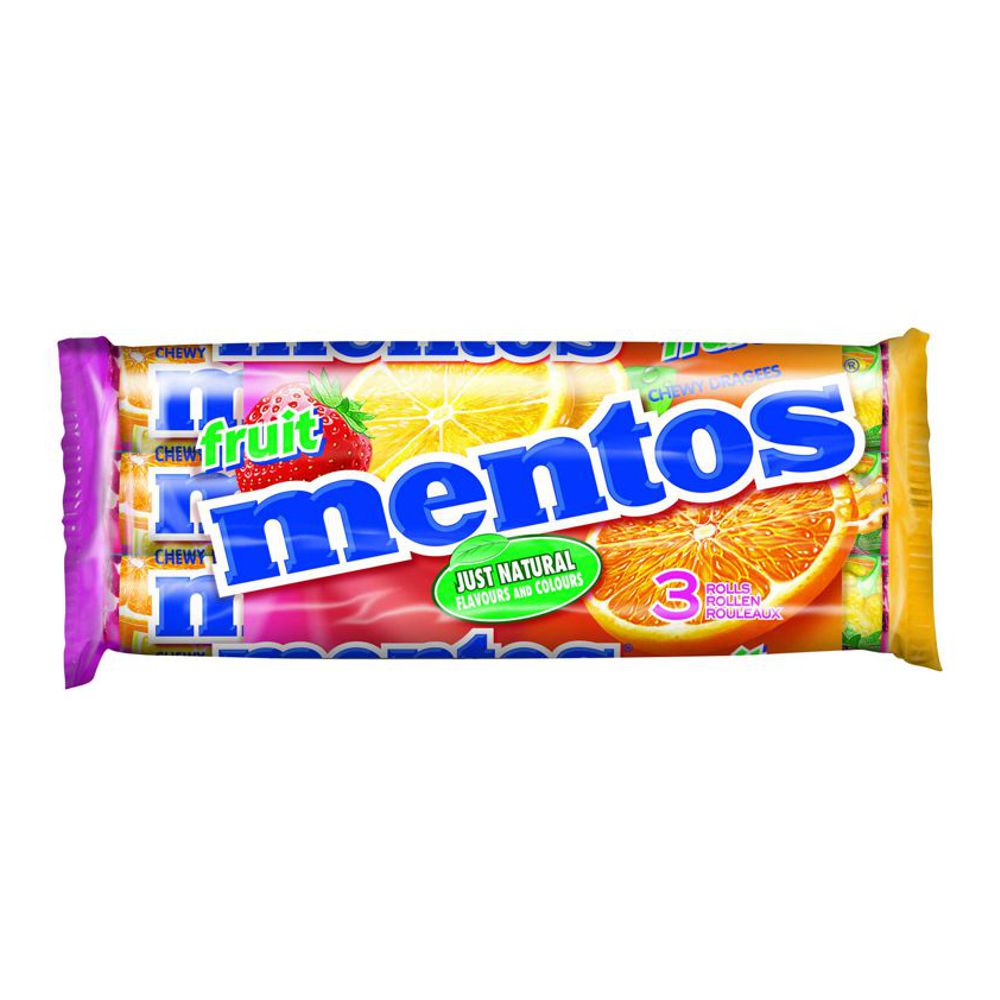MENTOS Fruit 3 pack 114g 87108675