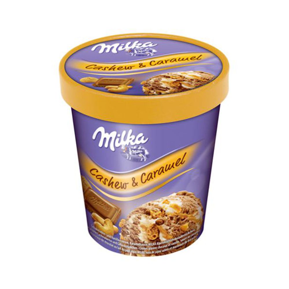 Milka Ice Cream Cashew Caramel Cup 480ml 4007993019855