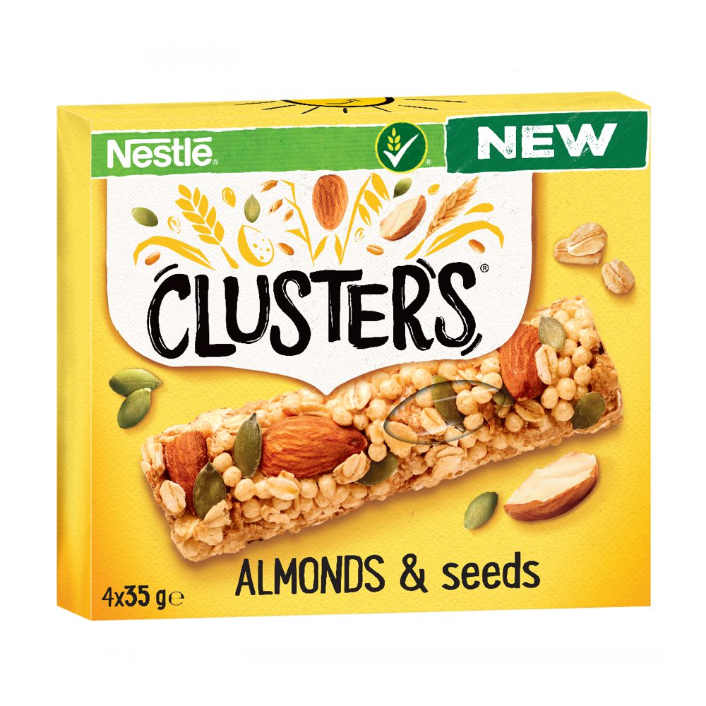 Nestle Clusters Almonds and Seeds bars 4x35g 140g