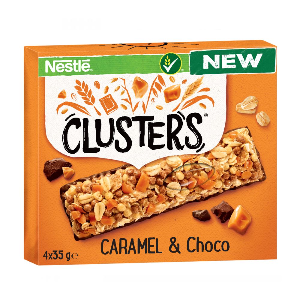 Nestle Clusters Caramel and Choco bars 4x35g 140g