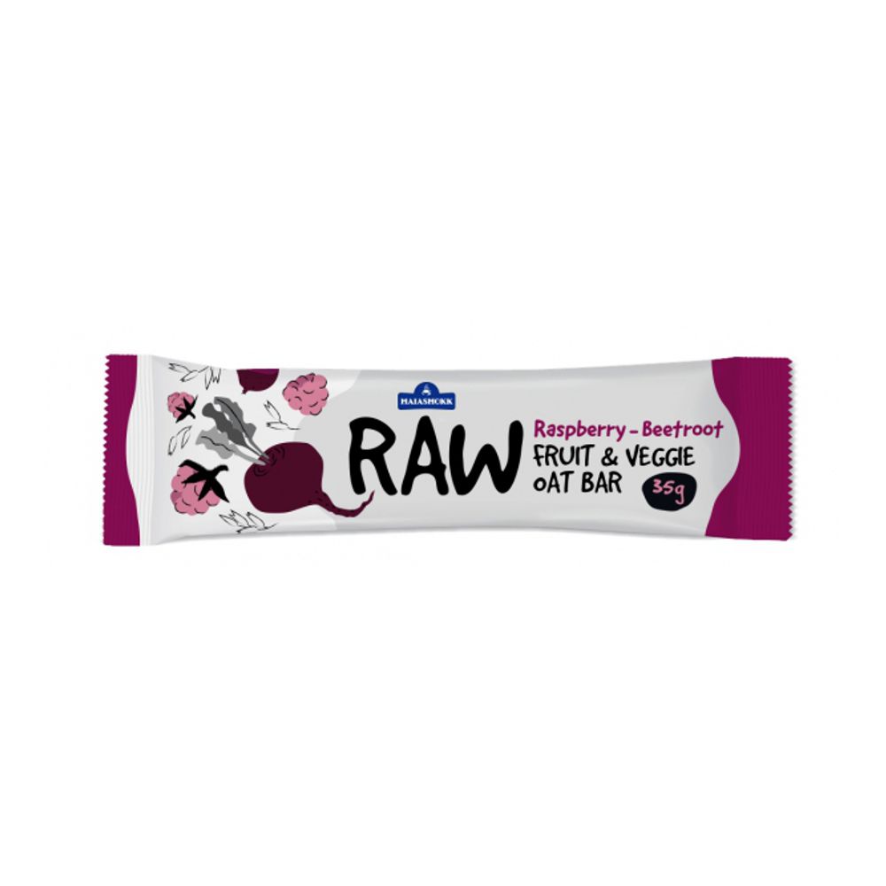 Raw oat bar with raspberry and beetroot 35g