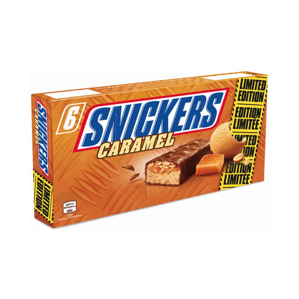 Snickers Ice Cream Caramel bar 6 pack 5000159483124 1