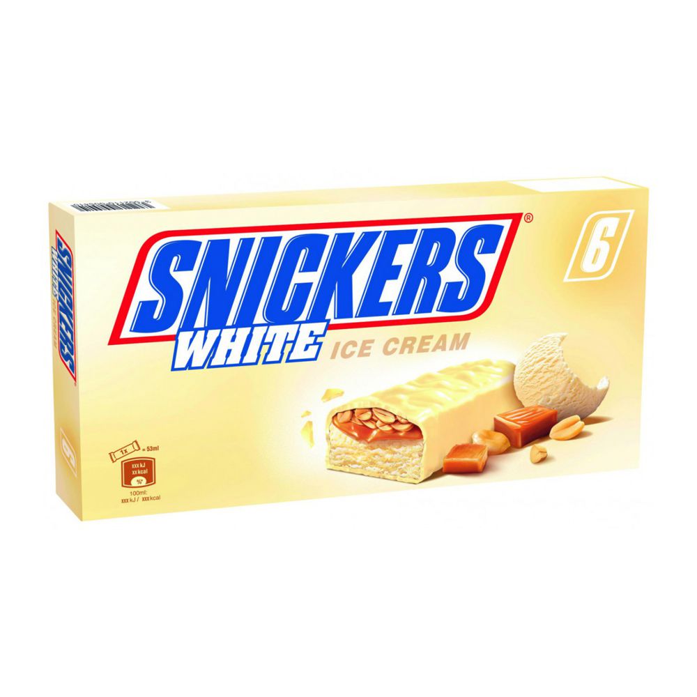 Snickers Ice Cream White bar 6 pack 5000159509633