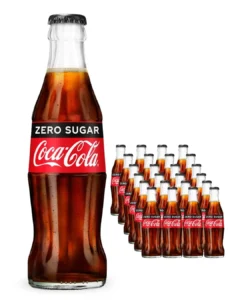 coca cola coke zero glass bottle multipack 24 x 200 ml soft drinks mixers 32872693563507